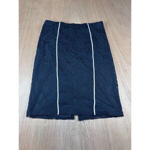7th Avenue Design Studio Black Lace Pencil Skirt Women’s XL Lined Elegant